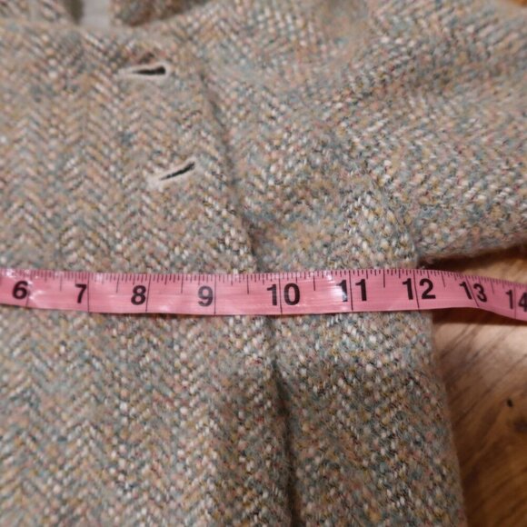 Bonpoint baby Boniface Tweed Coat jacket wool alpaca green multi thick hood 6 MS - Picture 11 of 12